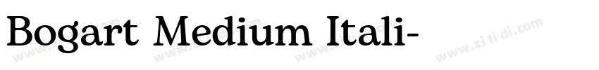Bogart Medium Itali字体转换
